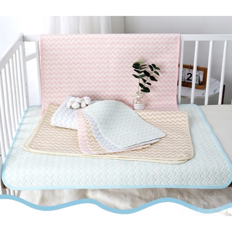 พร้อมส่ง*ผ้ารองกันเปื้อนเยื่อไผ่ออร์แกนิค 3 ลาย 3 ขนาด