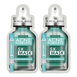 ﻿Rojukiss Acne Poreless Mask โรจูคิส แอคเน่ พอร์เลส 5 เอ็กซ์ อินเทนซีฟ มาส์ก 25ml. x 2ซอง