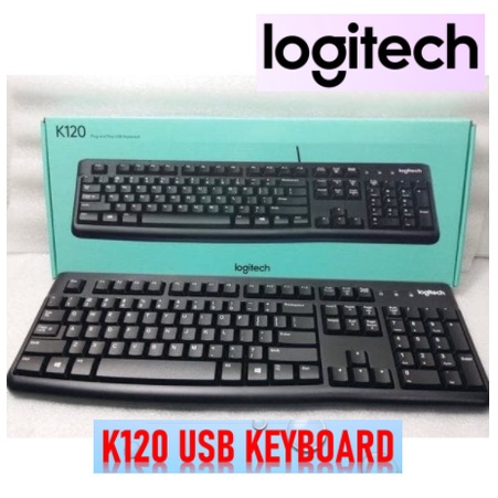 LOGITECH K120 USB WIRED KEYBOARD (สีดํา)