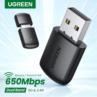 UGREEN Wifi Adapter Wireless Adapter 650Mbps USB WiFi 2.4G &amp; 5G Network Card for PC Computer USB WiFi Adapter