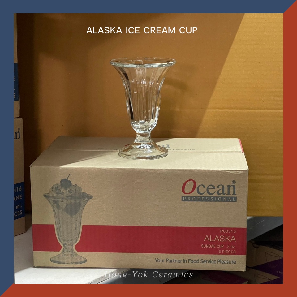(กล่อง/6ใบ) ถ้วย Alaska Sundae Cup แก้ว ไอศรีม ถ้วยไอติม ถ้วยไอศครีม สเวนเซ่นส์ swensen สมูทตี้ smooth