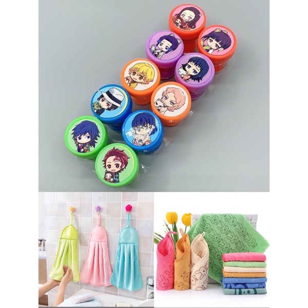 🔥1อัน 2 Baht！ผ้าเช็ดหน้า 10 Baht！ดาบพิฆาตอสูร ซีล Demon slayer การ์ตูนน่ารัก ตราประทับของเด็ก เครื่อ