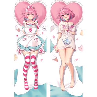 ปลอกหมอน แบบนิ่ม พิมพ์ลายอนิเมะ Youtuber Vtuber Minato Aqua Dakimakura สองด้าน