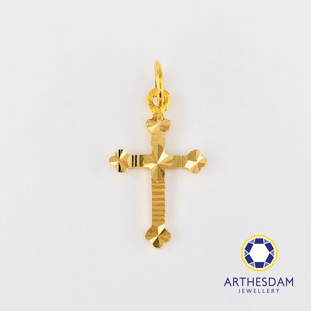 Arthesdam Jewellery 916 Gold Clover Cross Pendant [จี้]