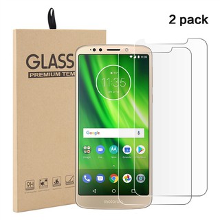 ฟิล์มกระจกนิรภัยกันรอยขีดข่วนสำหรับ Motorola Moto G6 Play HD full cover Tempered glass 2 ชิ้น