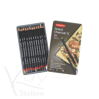 DERWENT TINTED CHARCOAL 12 COLORS