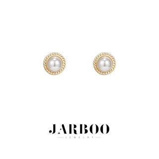 【JARBOO】ต่างหูสตั๊ด โลหะ ประดับไข่มุก ขนาดเล็ก สไตล์เกาหลีเรโทร