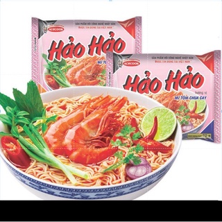 บะหมี่กึ่งสำเร็จรูปเวียดนามบะหมี่กึ่งสำเร็จรูป HaoHao บะหมี่ที่ดี 75g*15 แพ็คของร้อนและเปรี้ยวกุ้งบะหมี่กึ่งสำเร็จรู FG