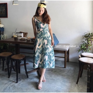 leafy dress เดรสผูกเชือกด้านหลัง