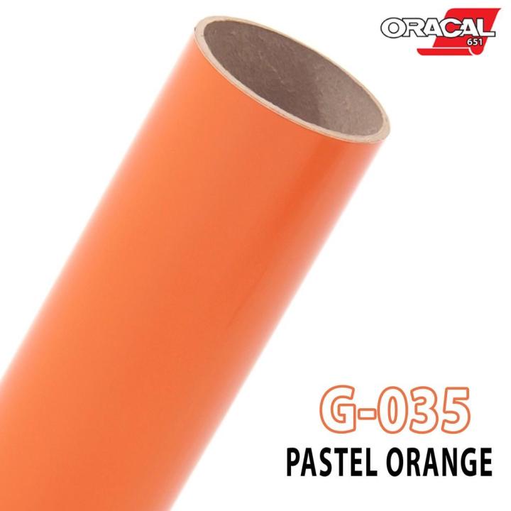 DS สติ๊กเกอร์แร๊ปรถยนต์ มอไซค์ ORACAL651 สีส้มเงา G035 กันน้ำ กันแดด กันขี้นก ยางมะตอย ยางไม้