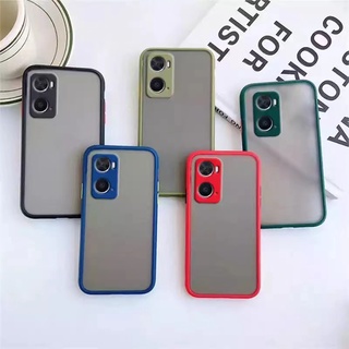 Case OPPO A76 เคสกันกระแทก เคสนิ่ม TPU ปุ่มสีผิวด้าน กันรอยกล้อง ขอบนิ่มหลังแข็ง เคส oppo a76 ส่งจากไทย