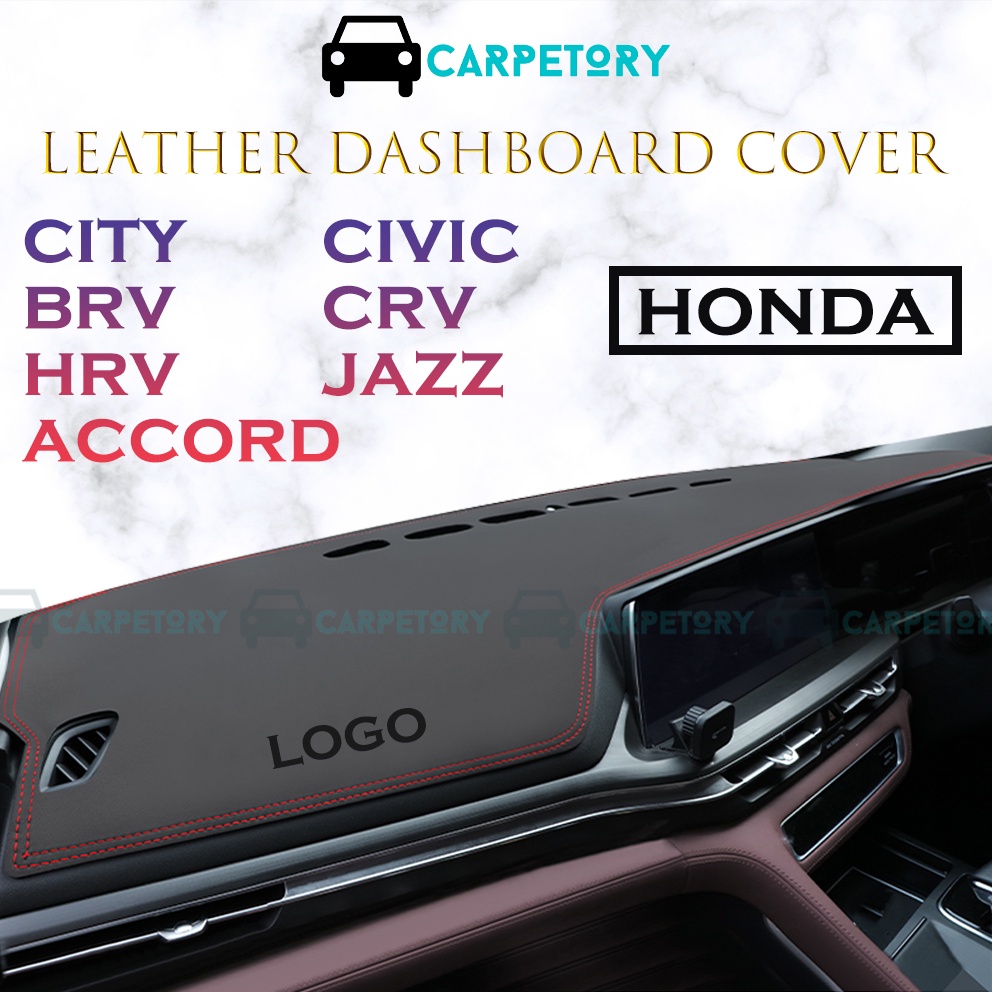 แดชบอร์ดหนัง สําหรับ Honda City Civic FC FB FD CRV BRV HRV Jazz Accord Type R HR-V BR-V