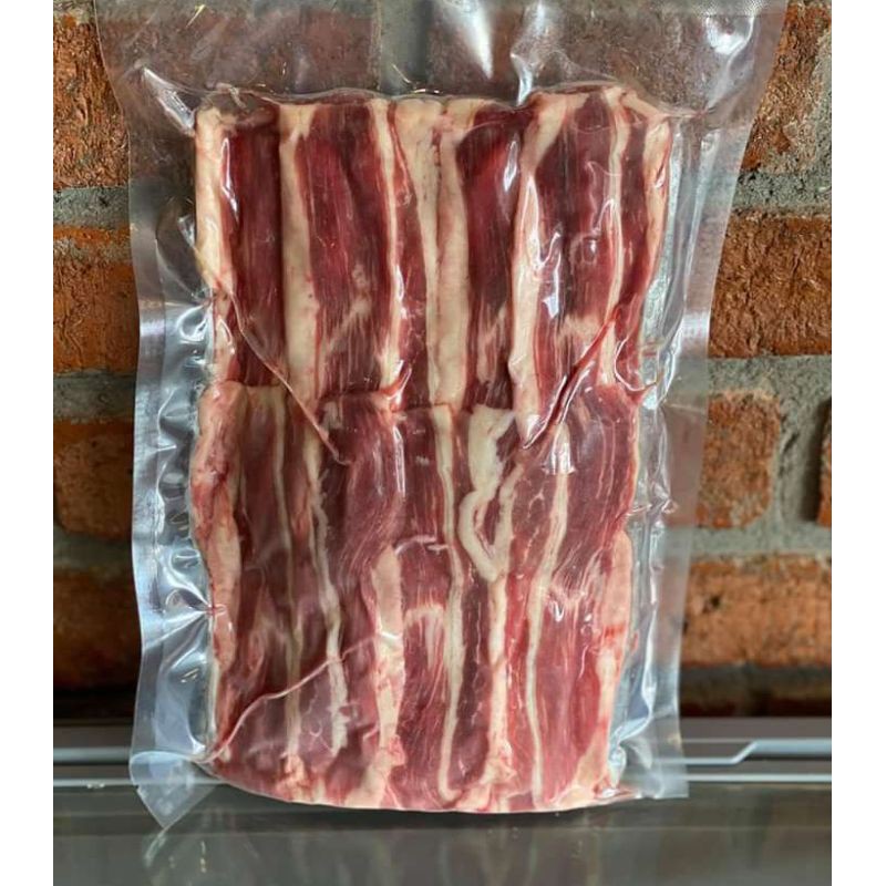 เนื้อเสือ ออสเตรเลีย สไลด์ ฮาลาล [Australian beef sliced ] จี้บนกระทะ หอมฟุ้ง ให้ 1 กิโล ส่งฟรี