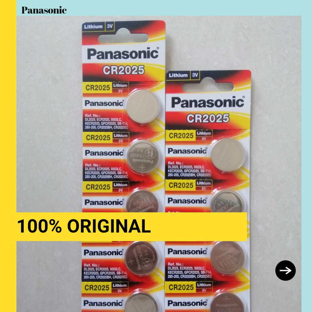 PANASONIC CR2025 แบตเตอรี่ LITHIUM