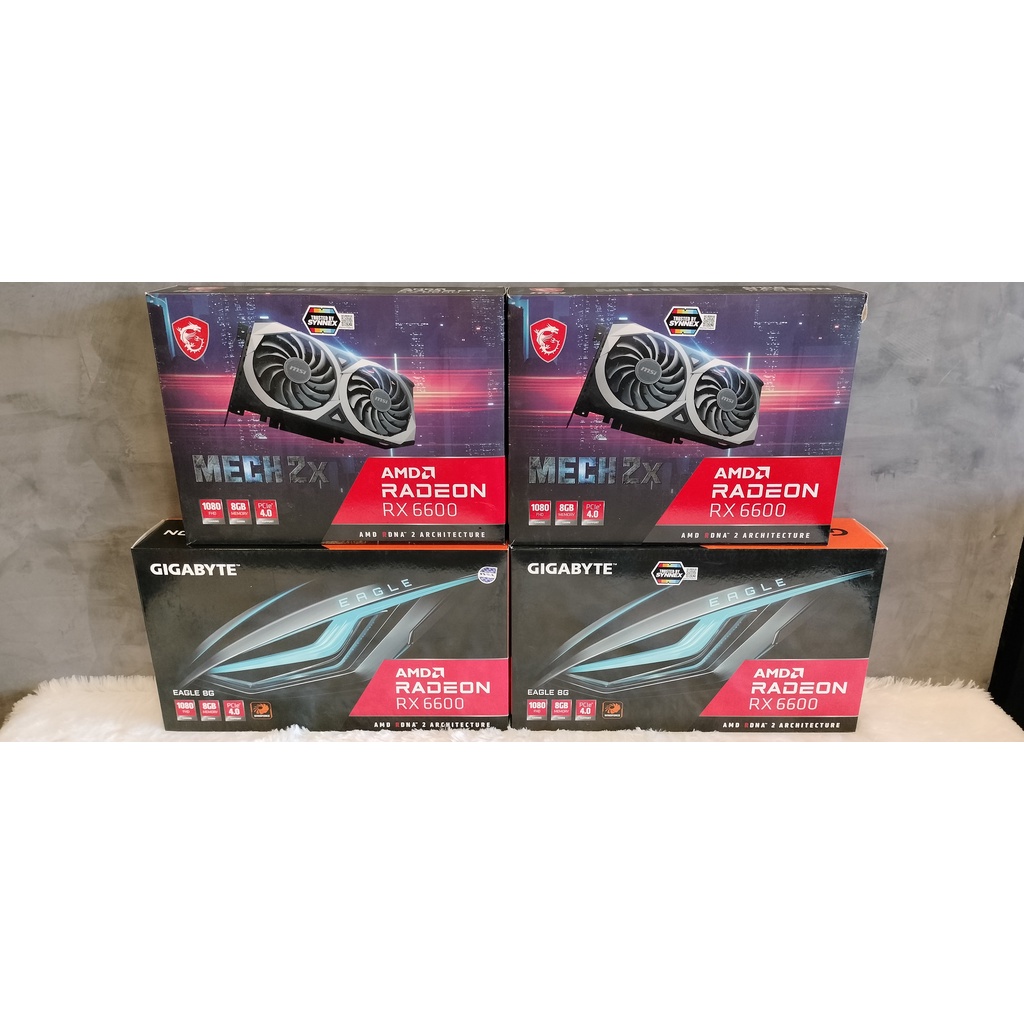 การ์ดจอ  RX 5500XT - RX 6500XT - RX6600- RX6600XT ยี้อห้อ ASUS GIGABYTE MSI POWERCOLOR XFX รวมทุกรุ่