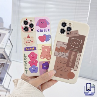 เคสซิลโคน TPU Infinix Hot 10 Play Hot 10 10t 10s 10i S4 Hot 9 Play 11 11S NFC 9 Pro 11 Plus Infinix Smart 4 5 Pro 3 Plus Infinix Note 8 10 Tencno Spark 5 PRO Cartoon Cute Little Bear Silicone Anti-fall Phone Case