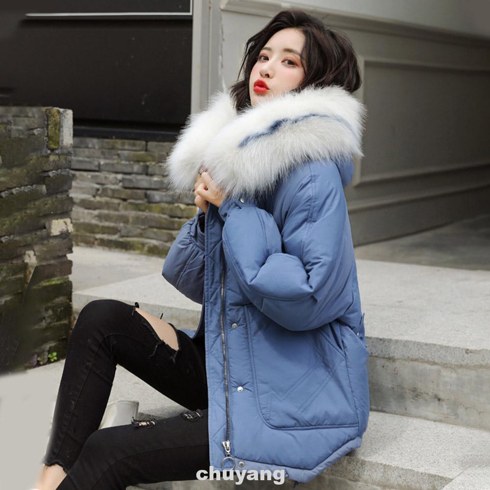 women's faux fur hooded winter jacket