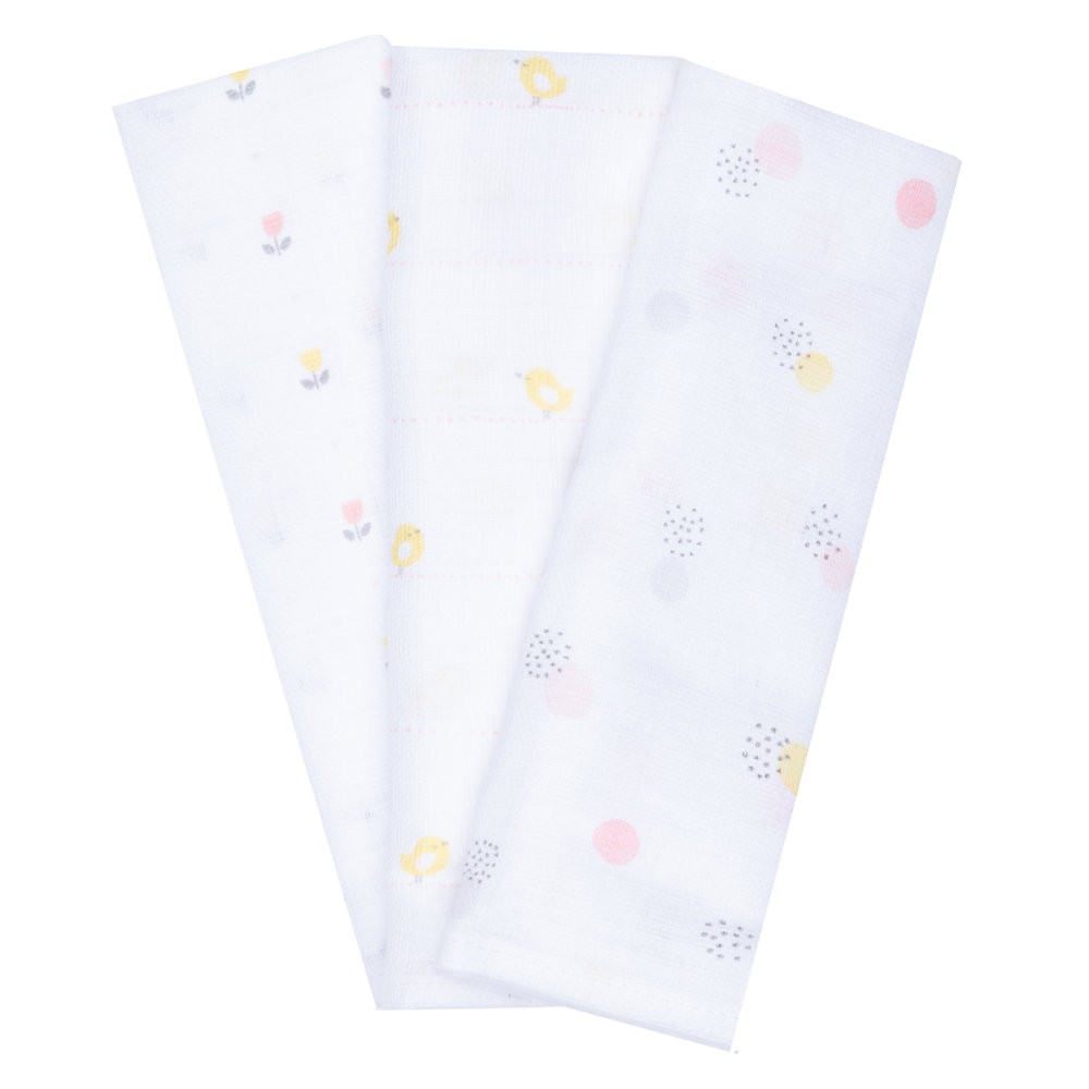 mothercare welcome home muslins pink - 3 pack NB919 ผ้าอ้อมมัสลิน