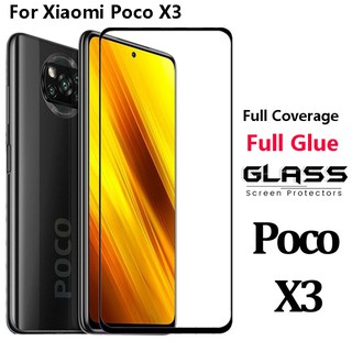 ฟิล์มกระจกแบบเต็มจอกันรอยหน้าจอสําหรับ Xiaomi Poco X3 Pro Nfc Pocophone X3 nfc X3Pro