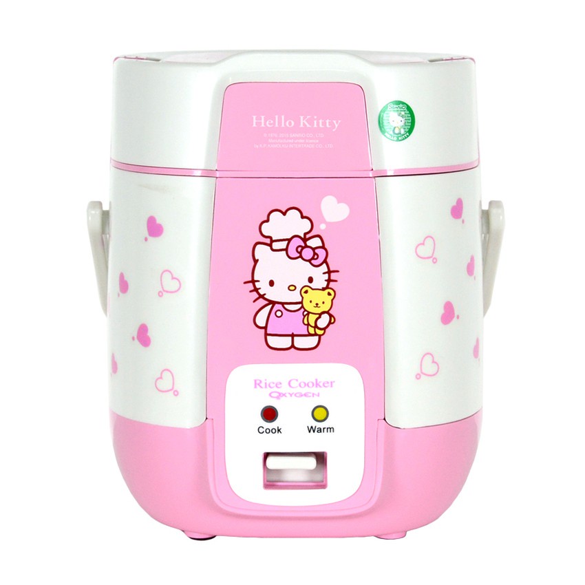OXYGEN หม้อหุงข้าวไฟฟ้า มินิ ลายคิตตี้ Hello Kitty 0.4 ลิตร รุ่น RC-040 กำลังไฟ 200 W ลายคิตตี้ Oxygen