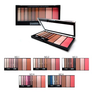 พาเลทเเต่งหน้า Sivanna colors Eyeshadow and Contouring HF336