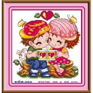 ไอแอมครอสติช iamcrossstitch DIY รหัส L-482 30x30 cm. ชุดอุปกรณ์งานฝีมือปักครอสติชครบชุด