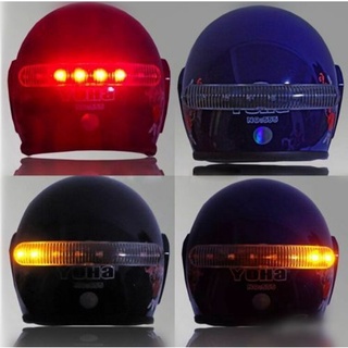 Wireless LED Motorcycle Helmet Mount Turn Signal Stop Running Brake Light Custom