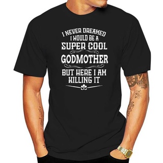 เสื้อยืดผ้าฝ้าย Godmother T Shirt Gift For Godmother Birthday Christmas Gift T Shirt Tee Hipster เสื้อยืดบุรุษใหม่