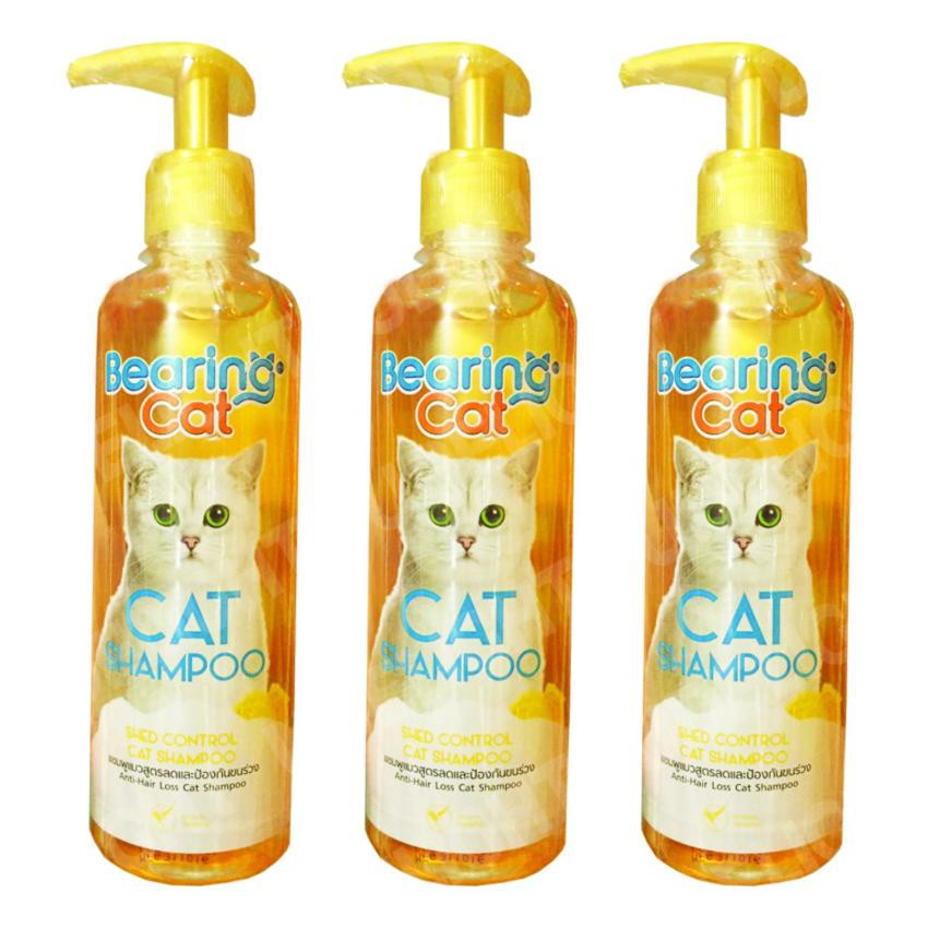 แชมพูแมว Bearing Cat Shampoo Anti-Hair Loss สูตรลดและป้องกันขนร่วง 350 มล. (3 ขวด)Bearing Cat Shampoo Anti-Hair Loss