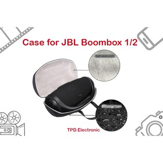 Boombox 1/2 กระเป๋าพกพาเนื้อแข็งสำหรับ JBL Boombox มีที่เก็บอุปกรณ์ชาร์จ/สายสะพาย แบบมีช่องและไม่มีช่อง