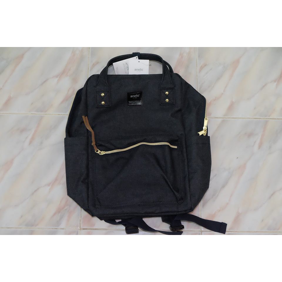 Anello Square Backpack Rucksack - Navy