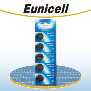 EUNICELL CR2032 ถ่านไบออส 3V 210mAh (1แผง/5ก้อน)