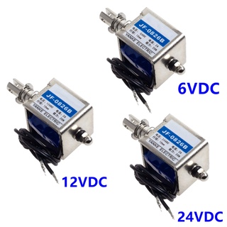 Jf-0826b รีเซ็ตโซลินอยด์ กรอบเปิด 12V 2A 10 มม. แม่เหล็กไฟฟ้า DC สําหรับเครื่องหยอดเหรียญ