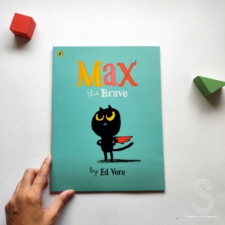 [พร้อมส่ง] นิทานภาษาอังกฤษ ปกอ่อน Max the brave 😺 by Ed Vere
