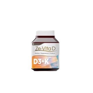 ( ของแท้ 100 %)ZE-VITA วิตามินดี D3+K 30เม็ด Ze-Vita D วิตามินดี เสริมภูมิคุ้มกัน และยับยั้งการเติบโตของเชื้อไวรัส