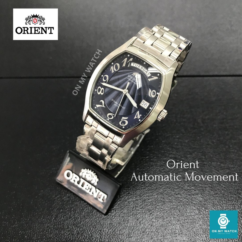 นาฬิกาข้อมือผู้ชาย ORIENT AUTOMATIC รุ่น CEVAA004DY สายเหล็ก หน้าน้ำเงิน