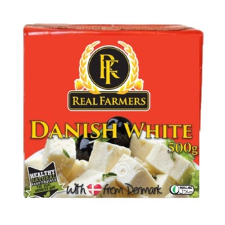 REAL FARMERS DANISH WHITE CHEESE 500 g. ไวท์ชีสนำเข้าจากเดนมาร์ก 500กรัม