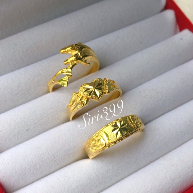 แหวนทองไมครอน 1สลึง siri399  แหวนทองเหมือนแท้ ทองชุบ งานไมครอน น้ำหนัก1สลึง เครื่องประดับชุบทองเหมือนแท้