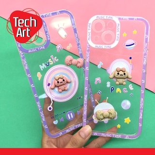 เคส I7+ / I13 / I13 เคสมือถือ นิ่มใส กันกล้อง ซิลิโคน TPU ติดการ์ตูนกระต่ายนูน