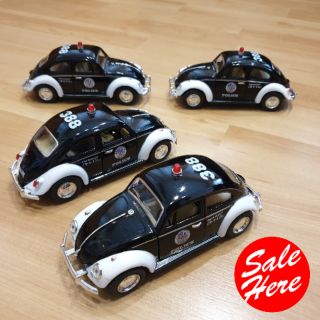 รถโมเดล DIE CAST [VOLKSWAGEN POLICE CAR ] รถตำรวจ โฟล์คเต่า ของเล่นและสะสมรถเหล็กมีลาน รถเหล็กSCALE 1:36