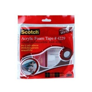 3M Scotch Acrylic Foam Tape4229 เทปกาวสำหรับอุปกรณ์ตกแต่งรถยนต์ 12mmx10m