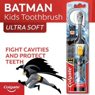 Colgate Batman Battery Toothbrush แปรงสีฟันแบตเตอรี่รุ่นพิเศษสำหรับเด็กลิขสิทธิ์แท้จากคอลเกต