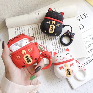 เคสหูฟัง ลายแมวนําโชคน่ารัก สําหรับ AirPods pro gen 2 1 2 pro 3