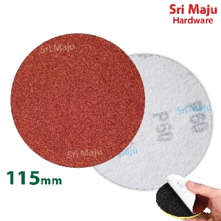 Maju RSD-115 แผ่นกระดาษทรายขัด 115 มม. สีแดง พร้อมตะขอห่วงตาข่าย สําหรับขัดไม้