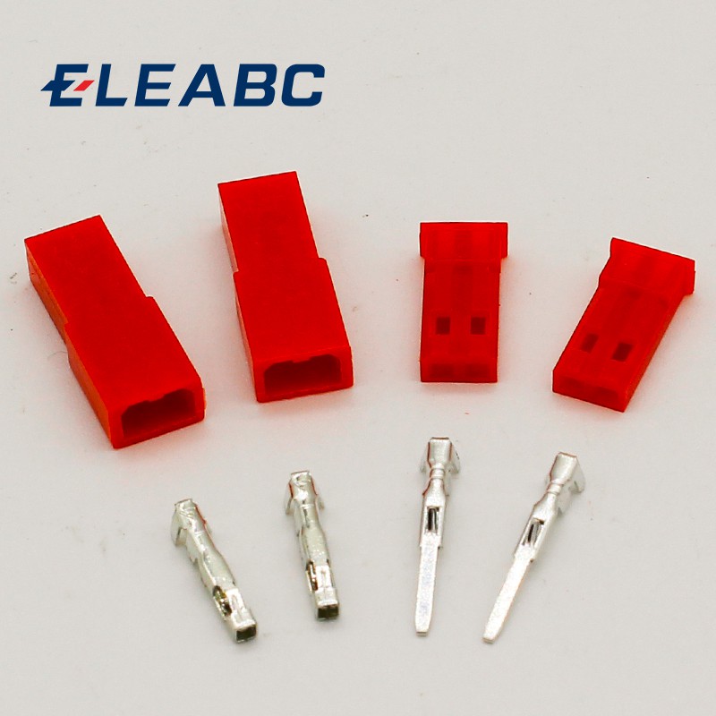 ตัวเชื่อมต่อเครือข่าย ,50set/lot JST Connector Plug 2pin Female, Male
