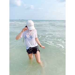 เสื้อยืดสีพื้นผ้าบางใส่ได้ทั้งผู้หญิงและผู้ชาย