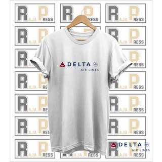เสื้อยืดผ้าฝ้าย เสื้อยืด พิมพ์ลาย Delta AIRLINES