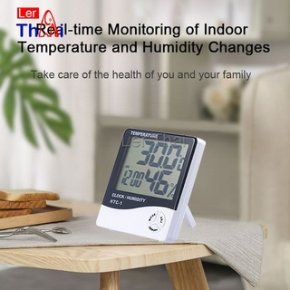 LerThai แบบดิจิตอล  LCD แบบดิจิตอล เครื่องวัดอุณหภูมิและความชื้น Digital Temperature Meter