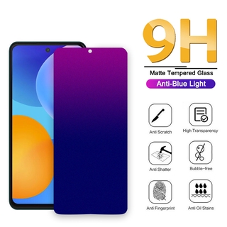 กระจกนิรภัย เนื้อแมตต์ ป้องกันแสงสีฟ้า สําหรับ Huawei Y7a Y6p Y7p Y8p Y5p Y9a Y9s Y5 Y7 Y6 Pro Y9 Prime 2019 P Smart 2021