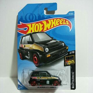 รถเหล็ก Hot wheels 85 HONDA CITY TURBO II (สีดำ เบอร์8)(ib20)